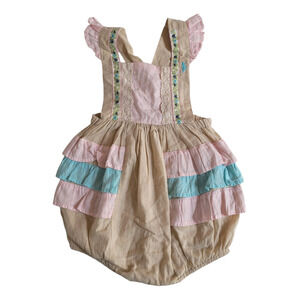 Well Dressed Wolf Linen & Lace Bubble Romper